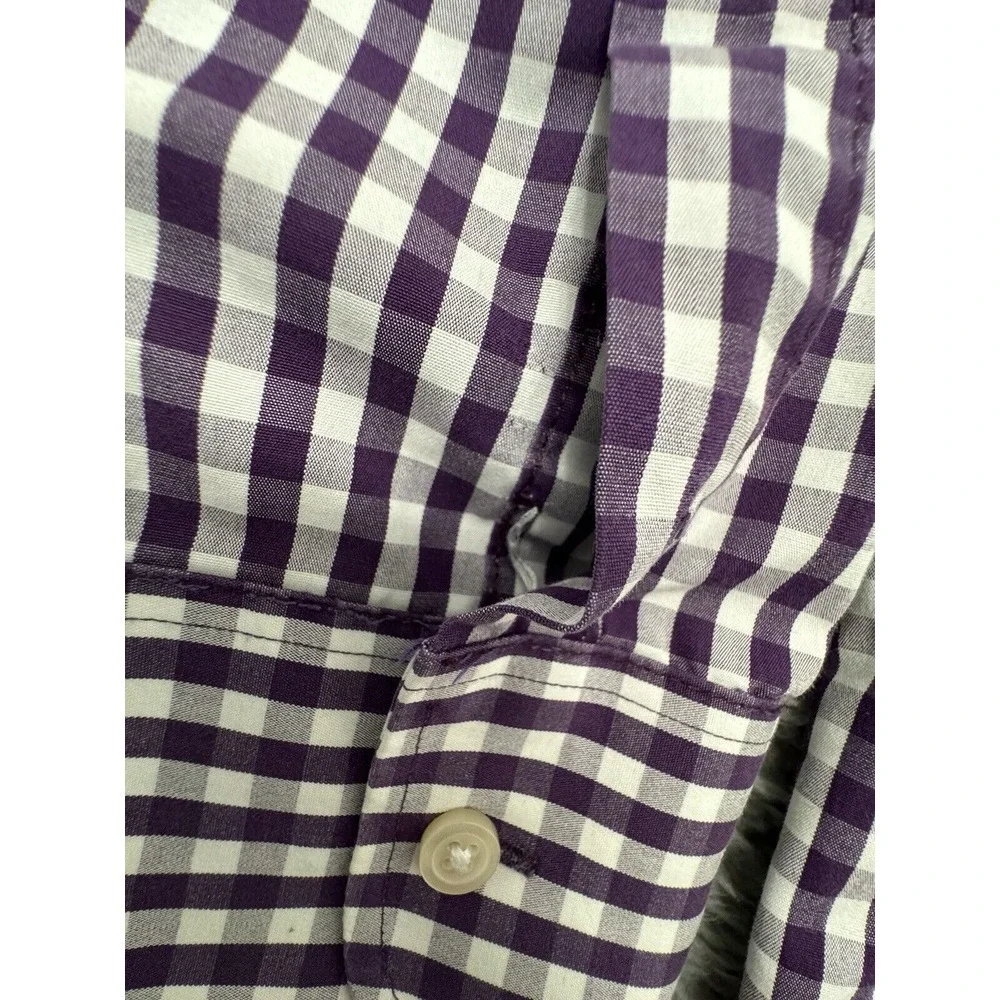 J Crew Shirt Mens Large CHECK‎ Long Sleeve Button Up 80s 2 Ply Thompson
